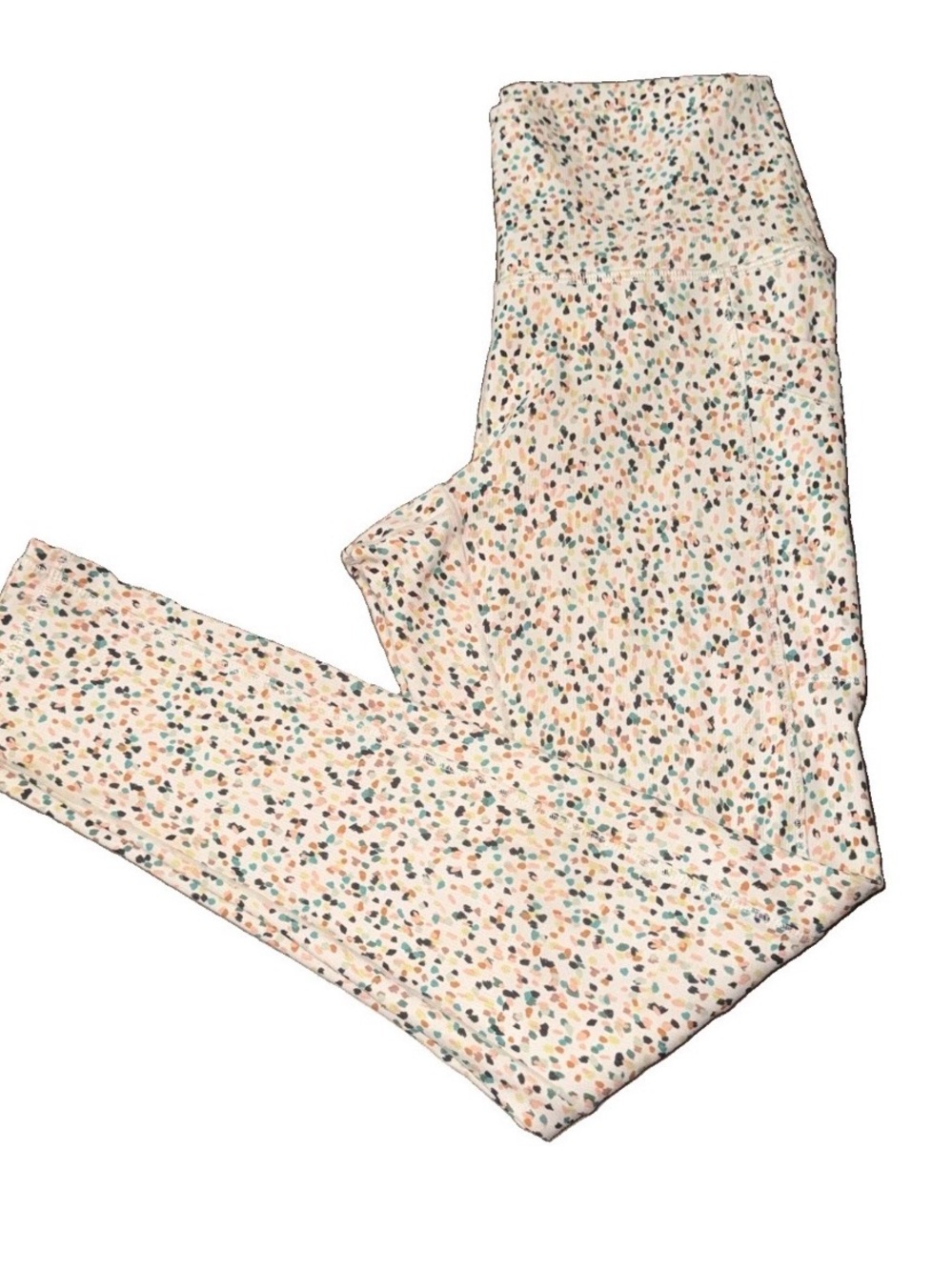 PrAna Womens S Becksa Leggings Confetti Dream Dust Alotta Dots Wide Waistband